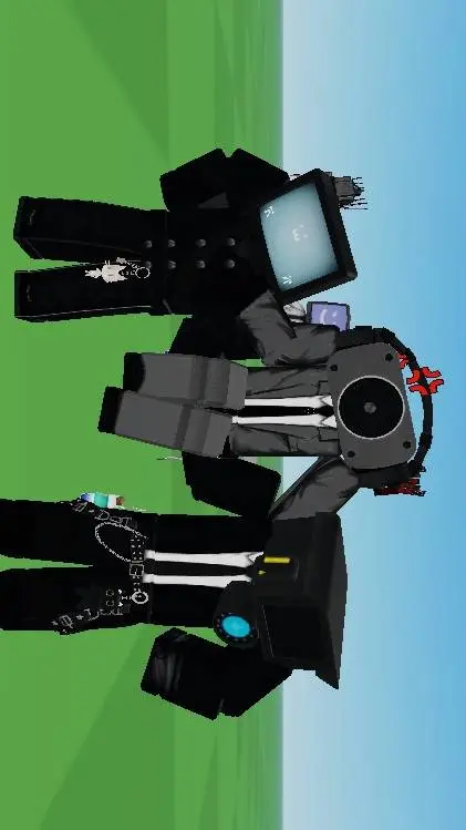 ai character: tv man y camara ma background