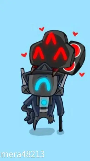 ai character: TITÁN CAMARA MAN X background