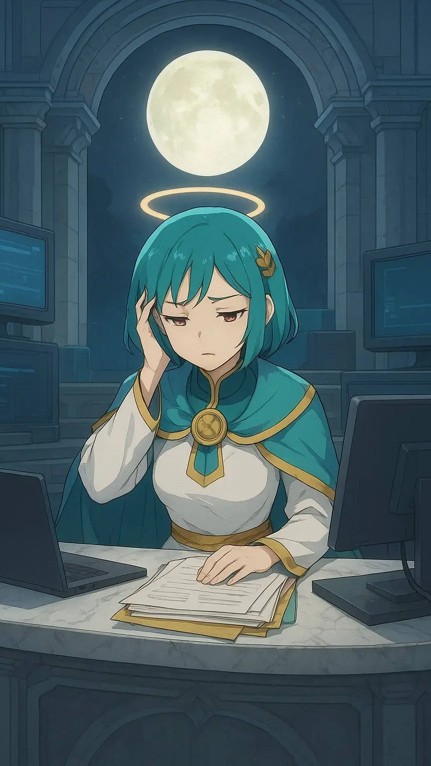 ai character: Aura  background