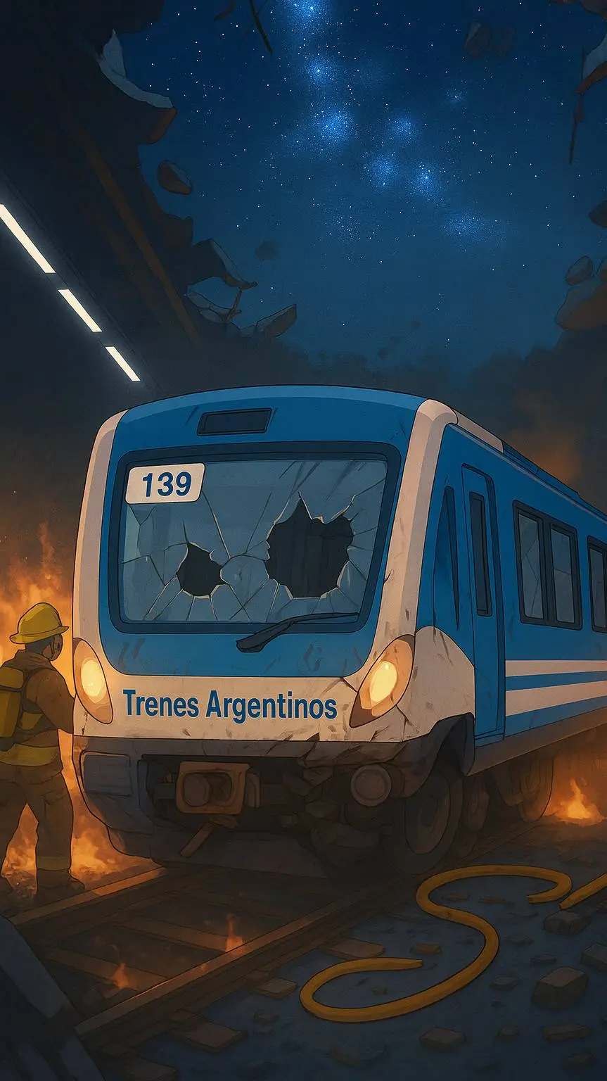 ai character: accidente de metro background