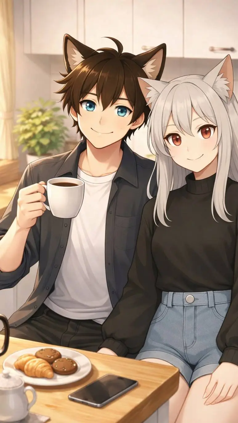 ai character: Maikel y Laiya  background