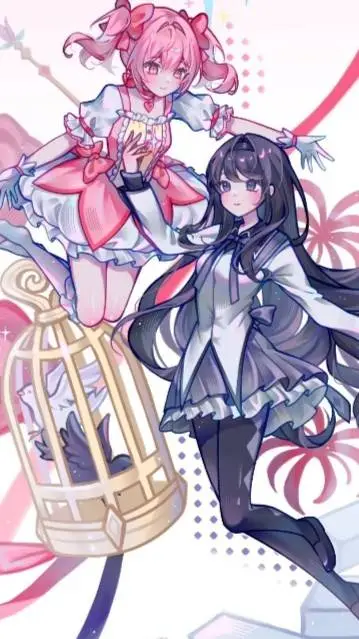 ai character: Magica Madoka^^ background