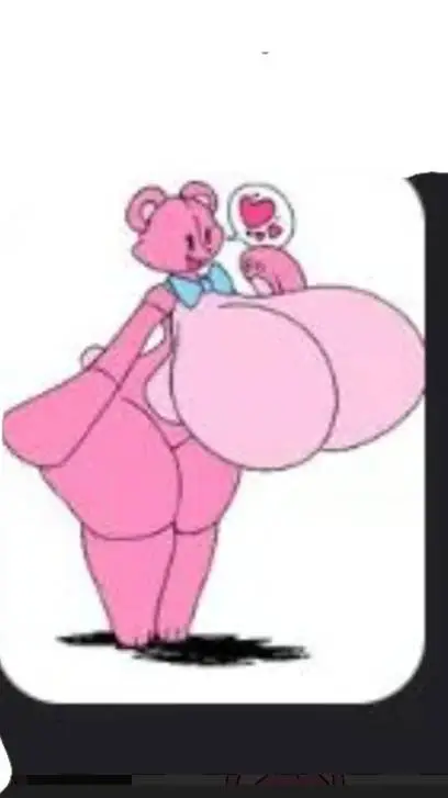 ai character: pink bear background