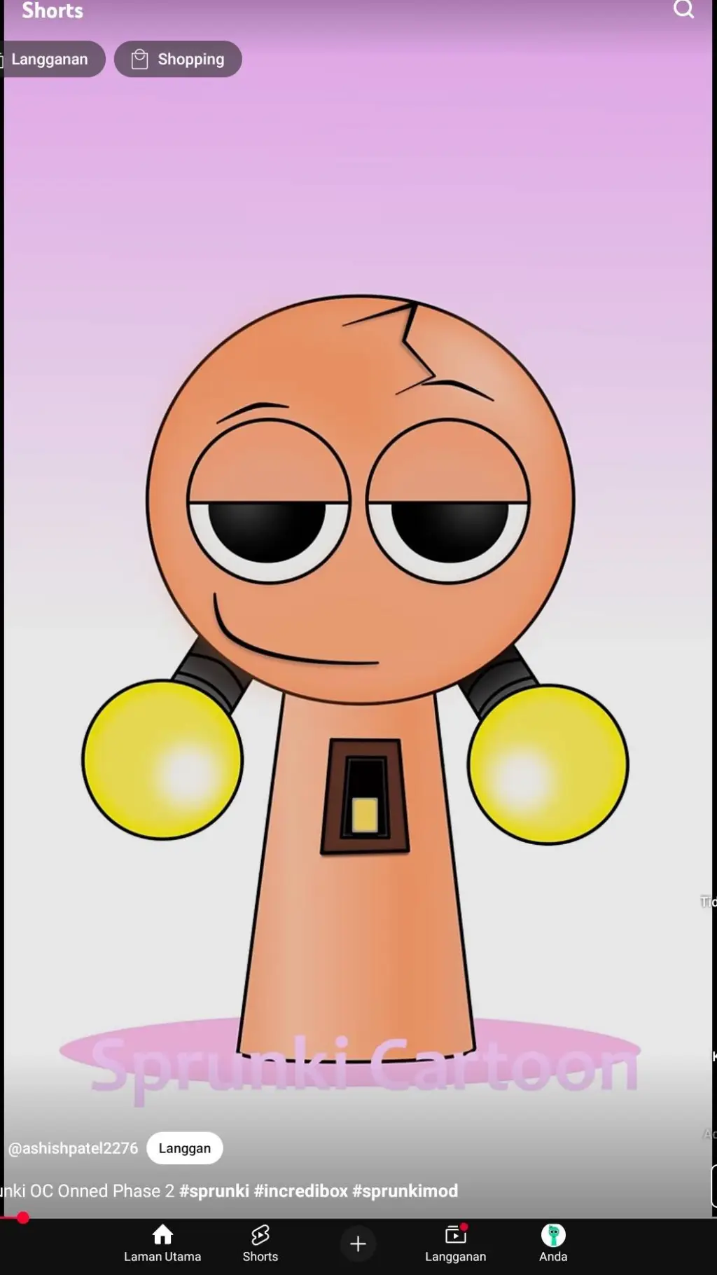ai character: onned background