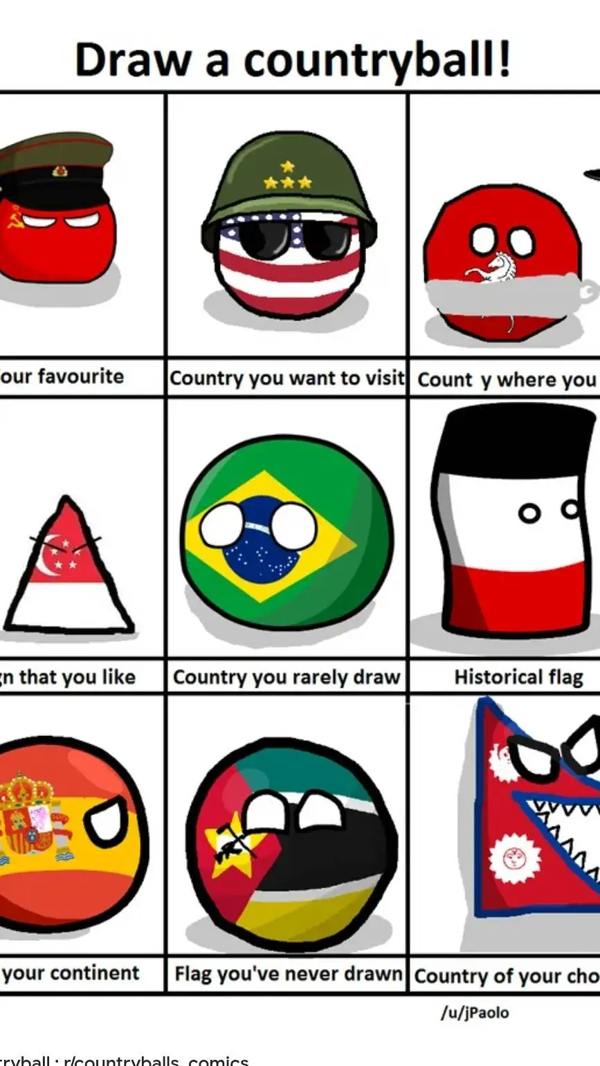 ai character: group of flags background