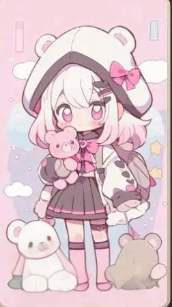 ai character: Клубничк2 background