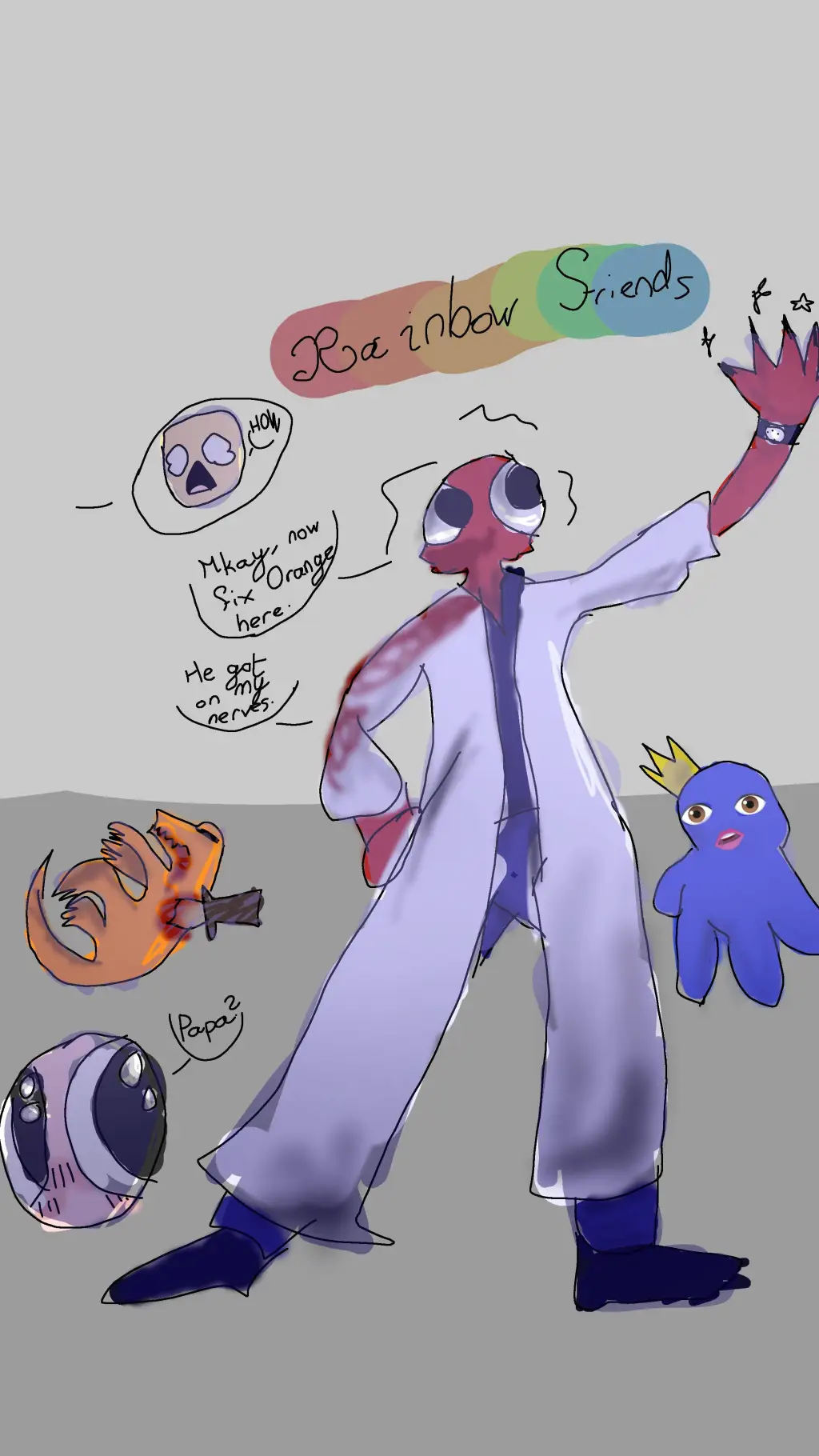 ai character: Rainbow friends✯ background