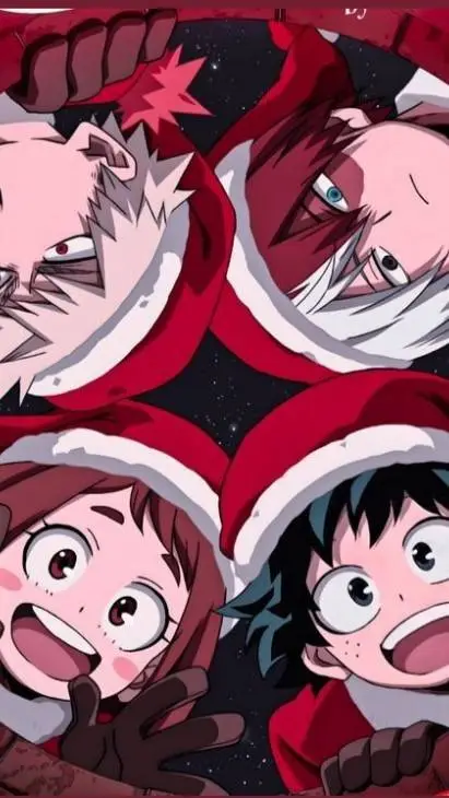 ai character: MHA CHRISTMAS     background