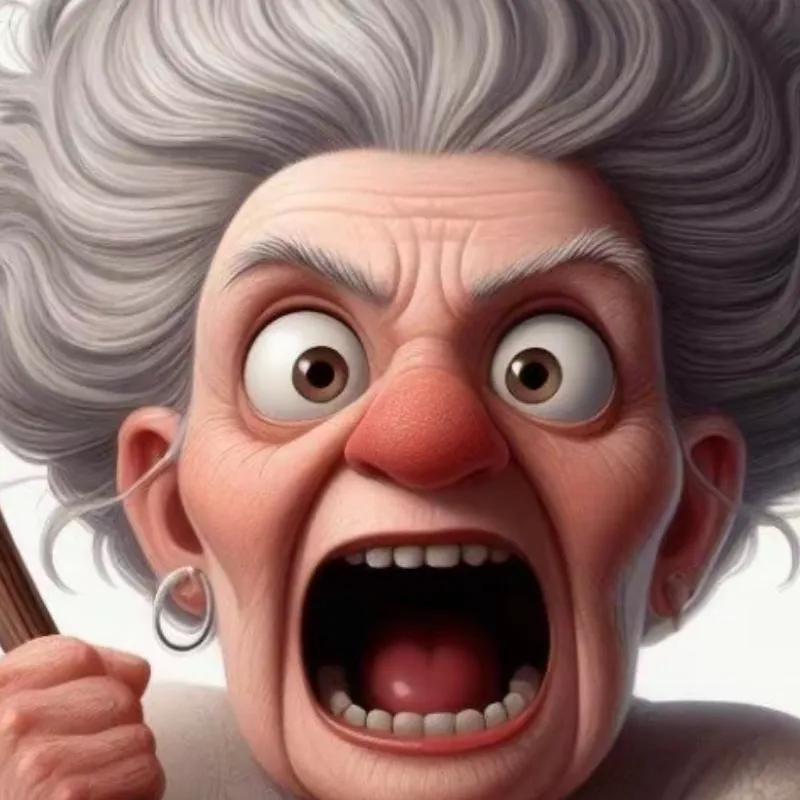 chat with ai character: Rude old woman ￼