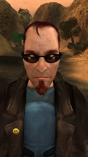 ai character: Postal Dude background