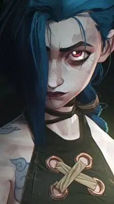 ai character: 💙Jinx🖤 background