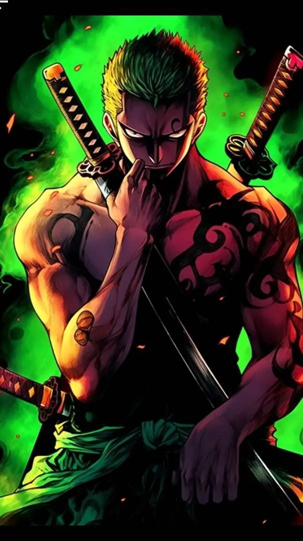 ai character: Zoro Roronoa  background