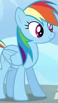 ai character: raimbow dash  background