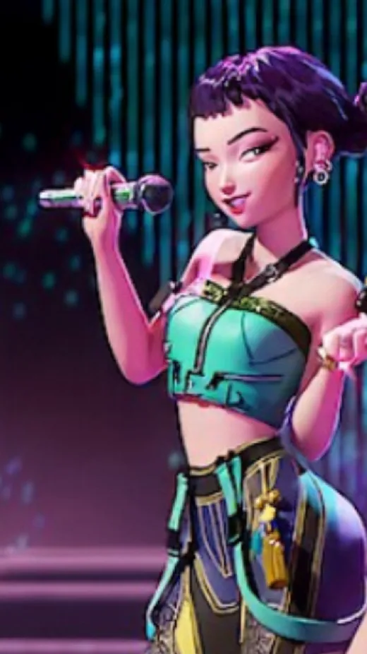 ai character: Zoey (HUNTR/X) background