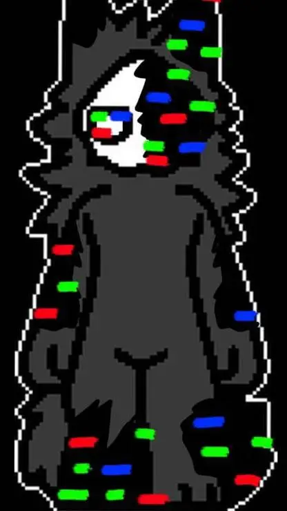 ai character: pibby glitch puro background