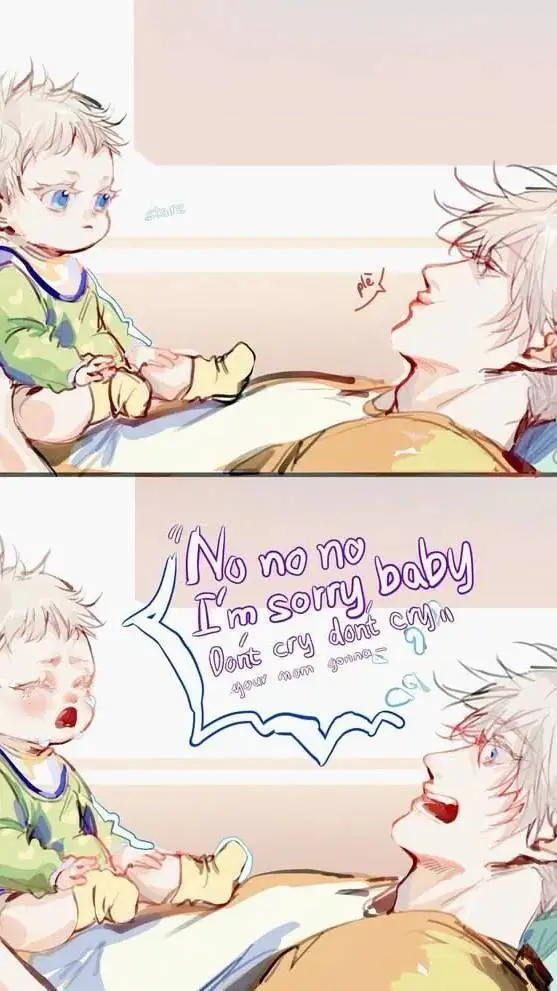 ai character: GOJO AS A DAD🤍🌸 background