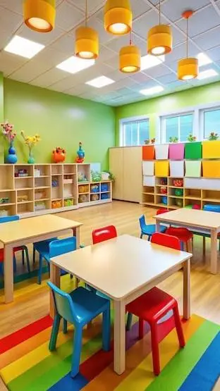 ai character: Kindergarten+oc background