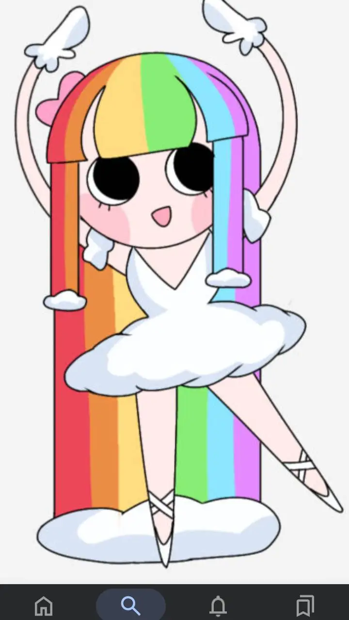 ai character: raina the rainbow  background
