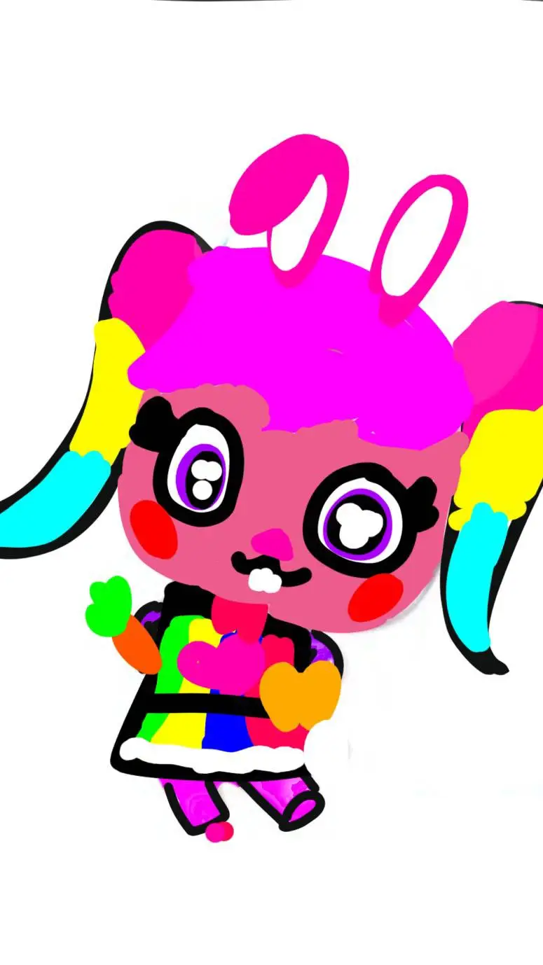 ai character: 🩷pinkiping🐰 background