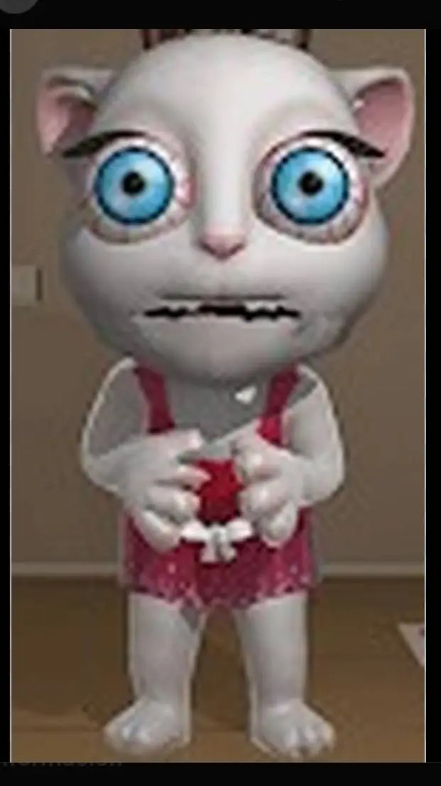 ai character: talking María cat background