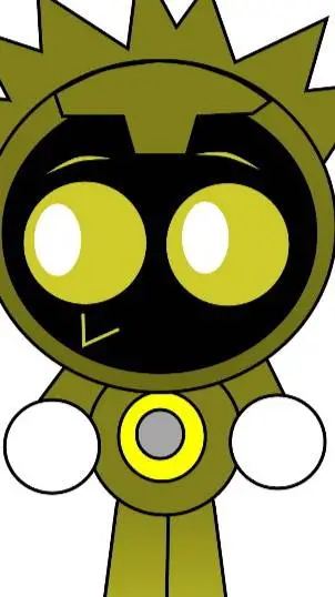 ai character: Goldery background