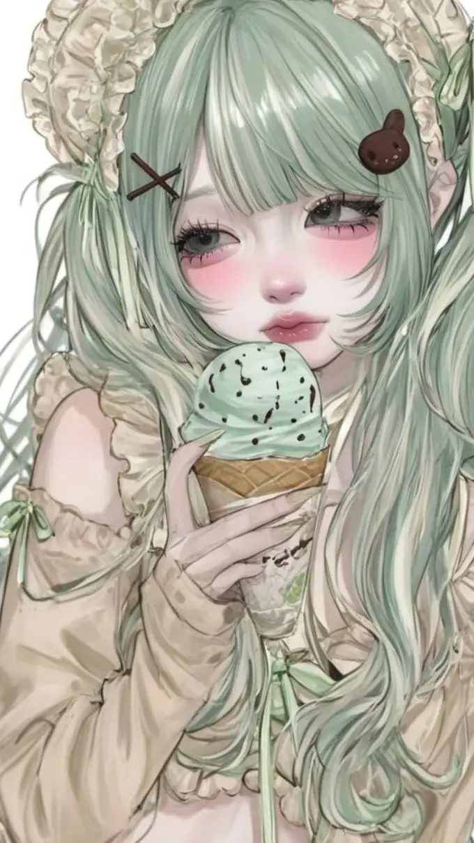 ai character: Mint 🌿 background