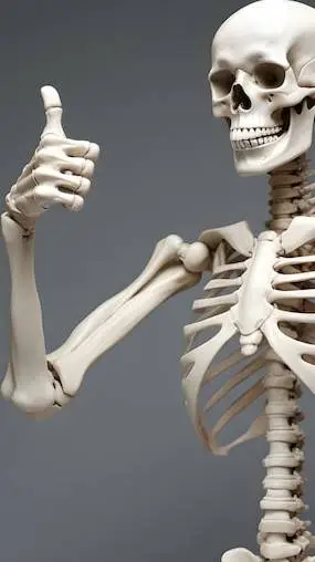 ai character: esqueleto relajant background