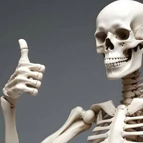 chat with ai character: esqueleto relajant