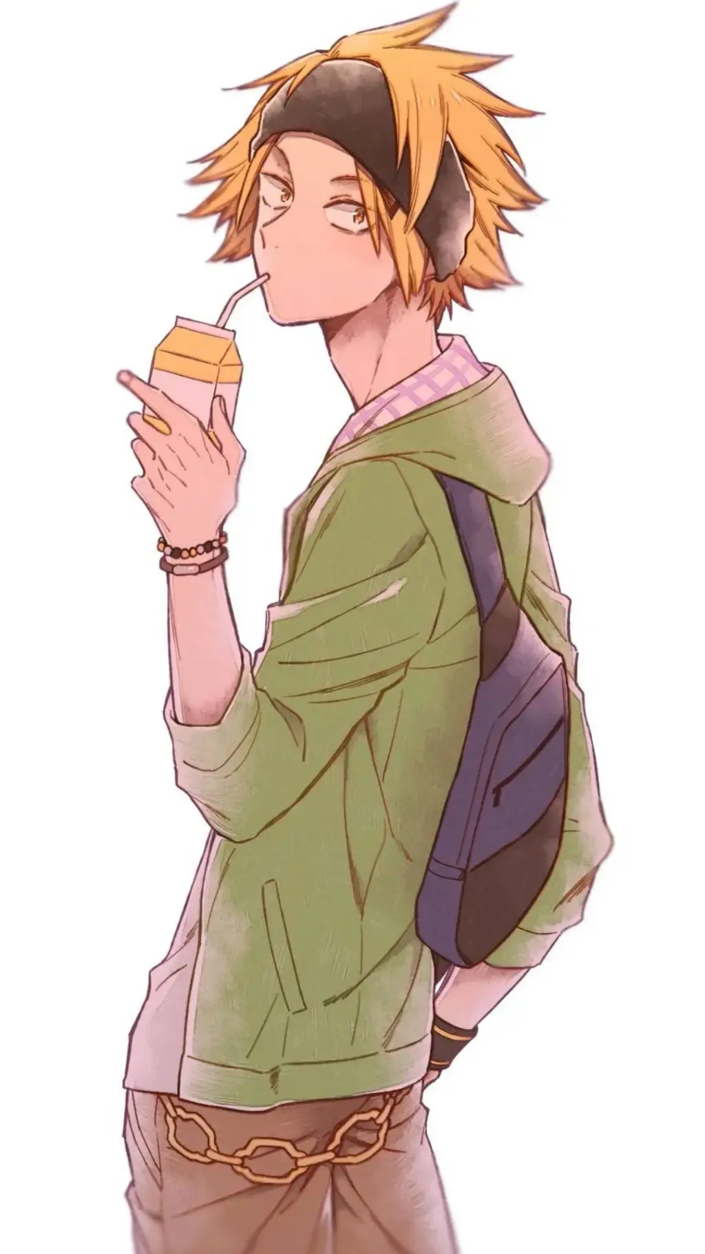 ai character: Denki Kaminari background