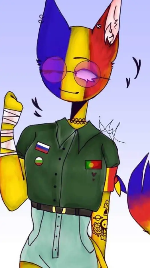 ai character: Romania (cat)  background