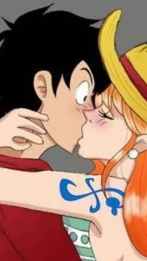 ai character: Luffy nami background
