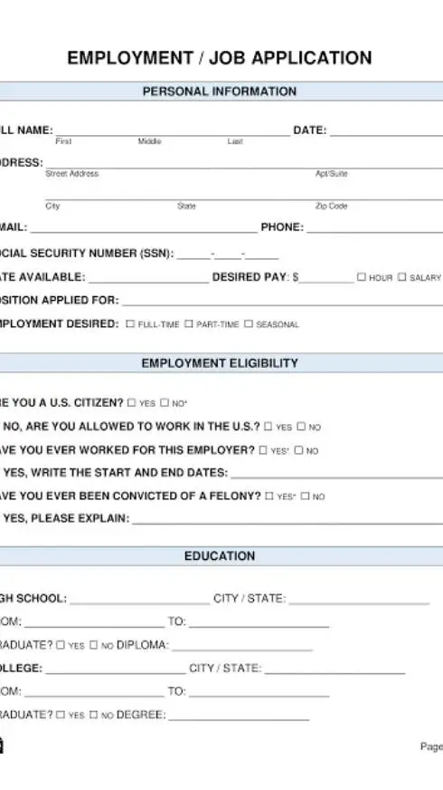 ai character: job application  background