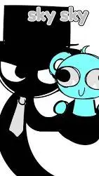 ai character: Black and Sky background