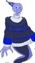 ai character: Blue Baldloon background