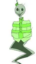 ai character: Green Baldloon background