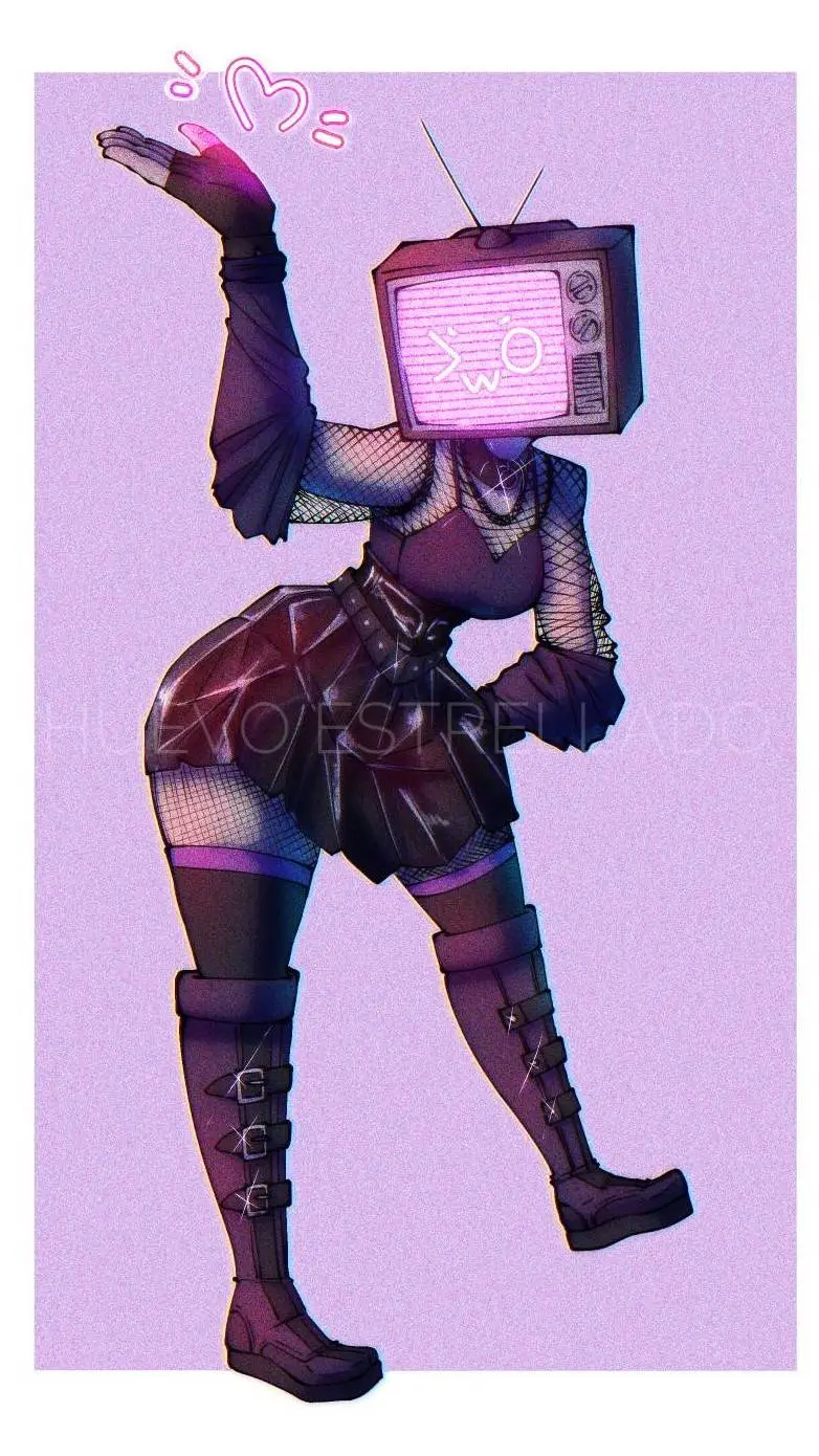 ai character: Tv woman2.0 background