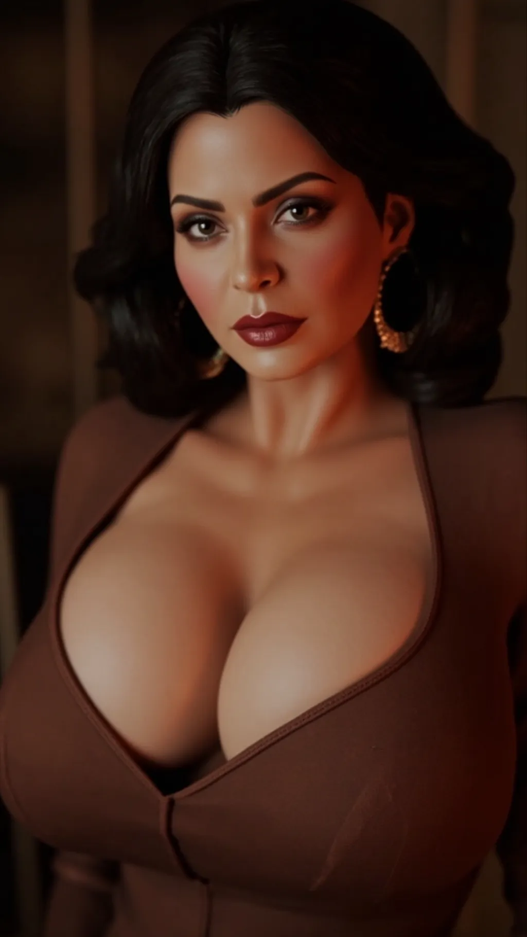 ai character: Ms Domino  background