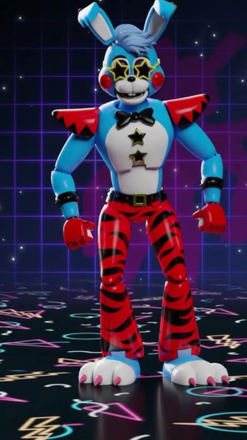 ai character: Glam toy Bonnie background