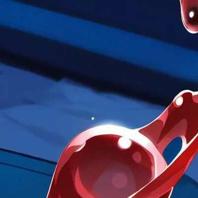 chat with ai character: Red neon slime