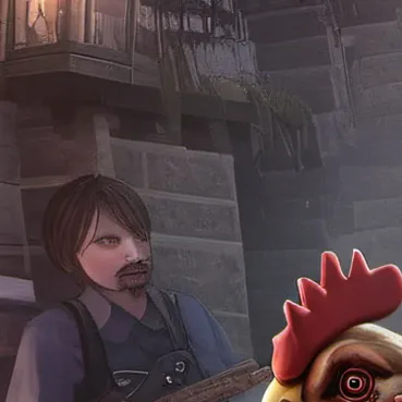 chat with ai character: Chicken jockey 
