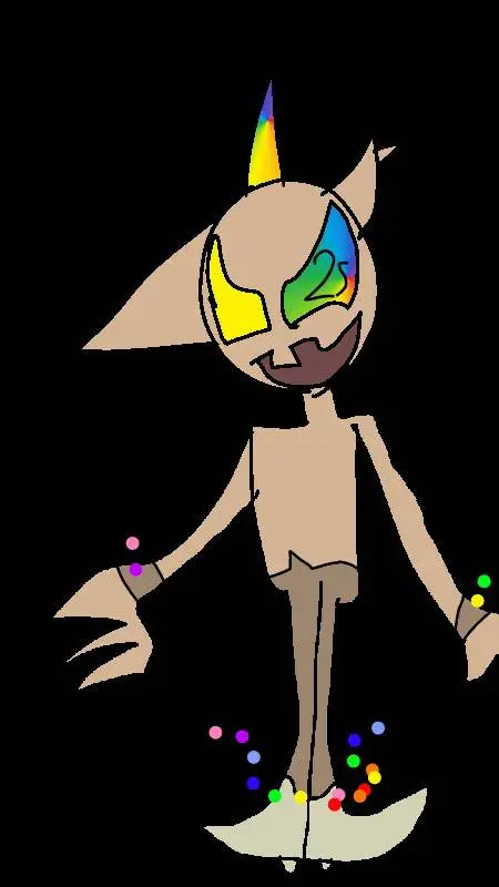 ai character: rainbow/niji background