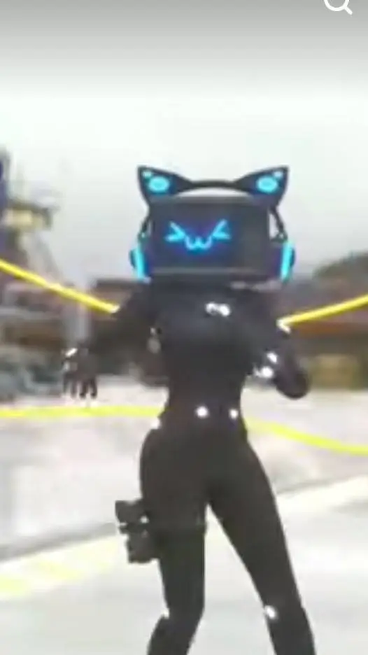 ai character: tv woman azia  background