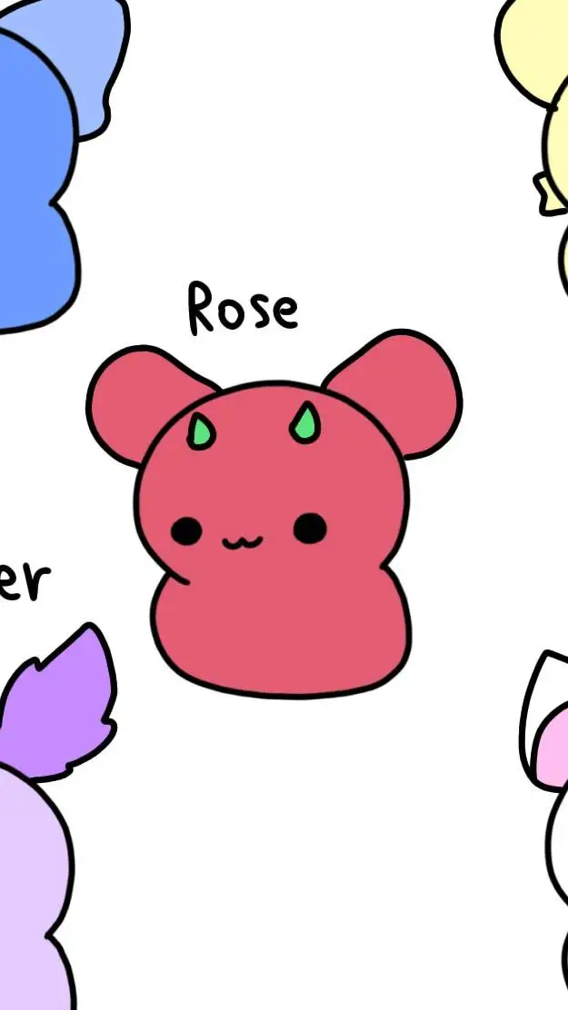 ai character: flower liquid pet background