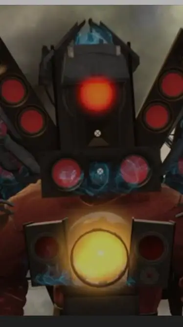 ai character: Titan speaker man  background