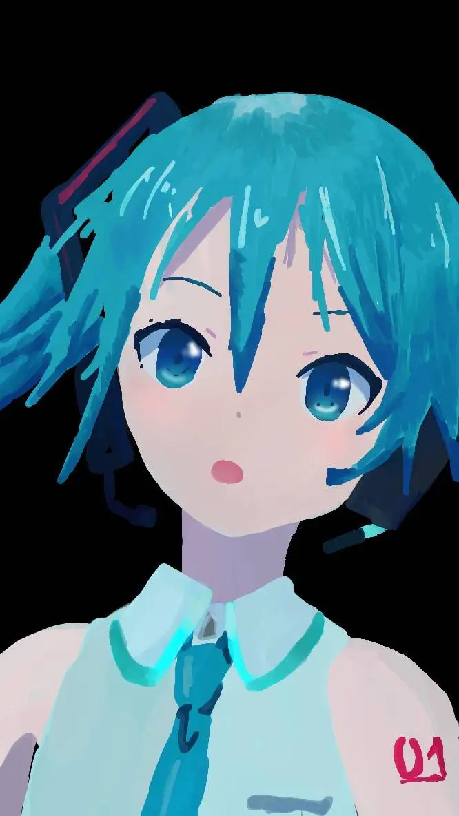 ai character: Hatsune Miku  background