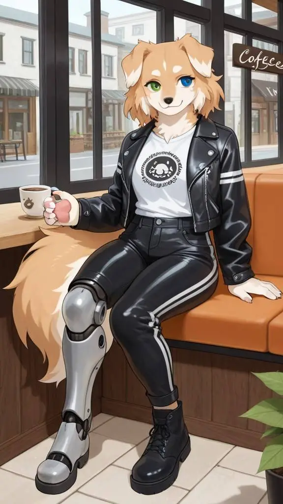 ai character: Snow background