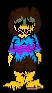 ai character: deformed Frisk  background