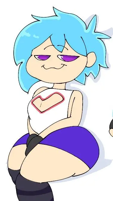 ai character: sky blue background