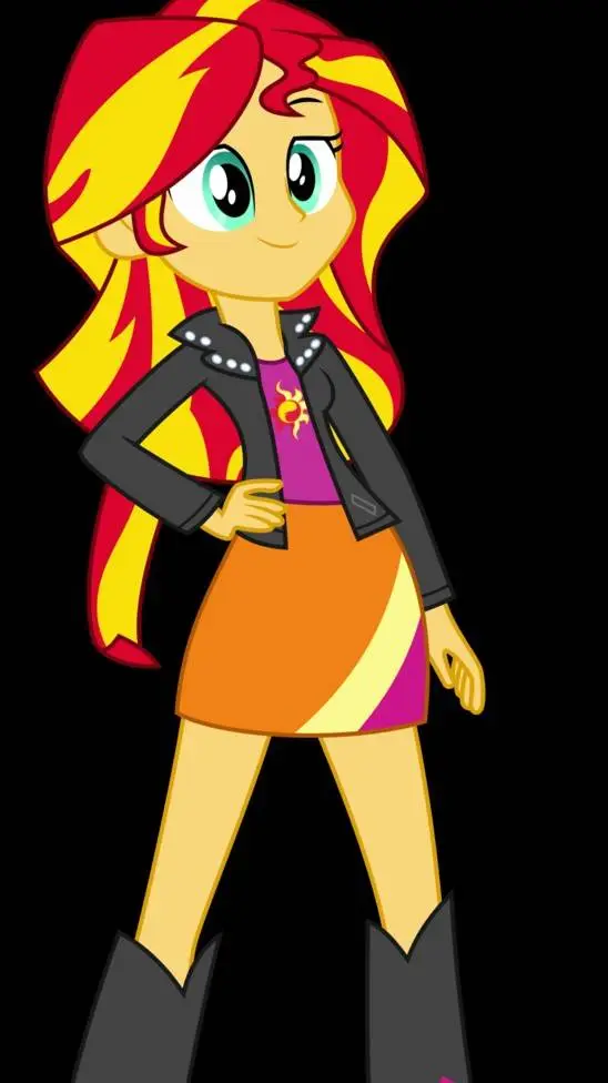ai character: Sunset shimmer  background