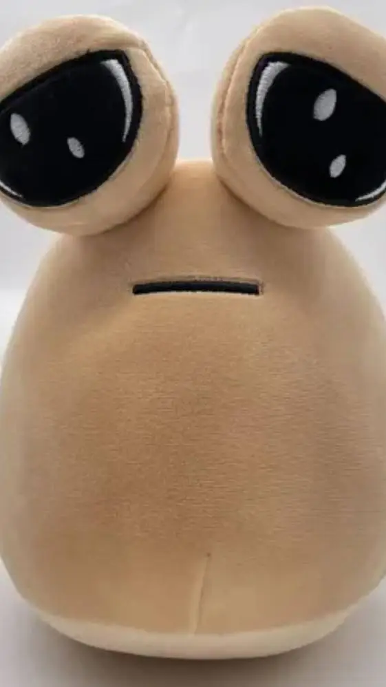 ai character: pou triste/anuncio background